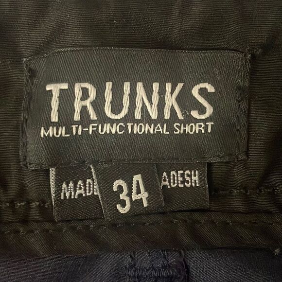 TRUNKS Men’s Multi-Functional Short in Navy Anchor Print sz 34 - Picture 3 of 6